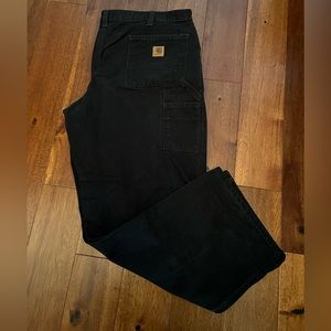 Carhartt Men’s Black Denim carpenter jeans 38x30 Preowned excellent condition